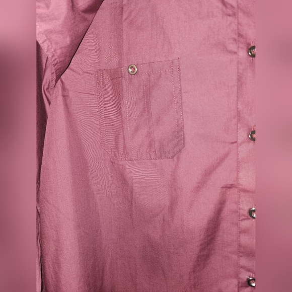 Jeansian size XXL Maroon Burgundy Button Down Punk Rock Style Long Sleeve Dress - Picture 10 of 11